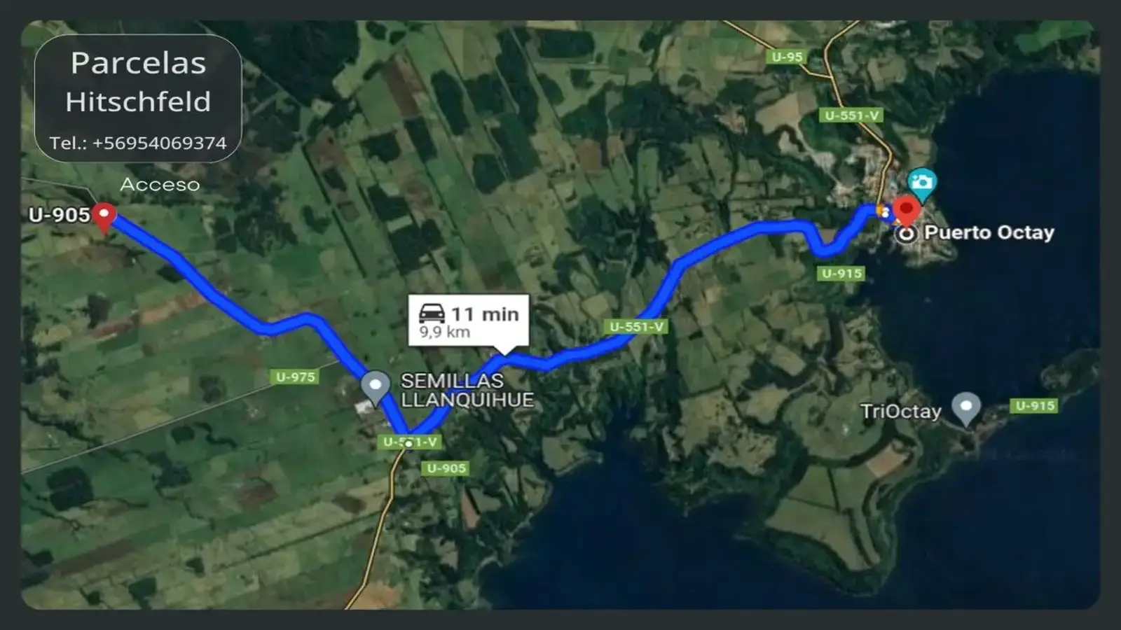Ruta desde Puerto Octay hacia parcelas